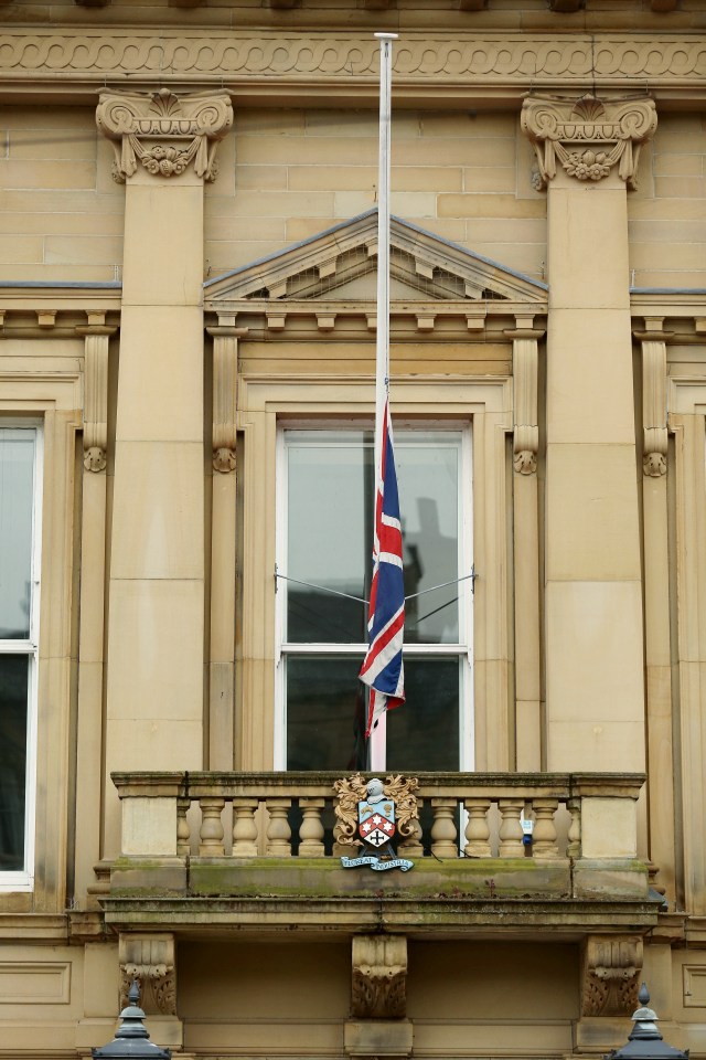 The town's flag is at half mast today in respect of the murdered MP whose life is being celebrated by thousands of people across the country