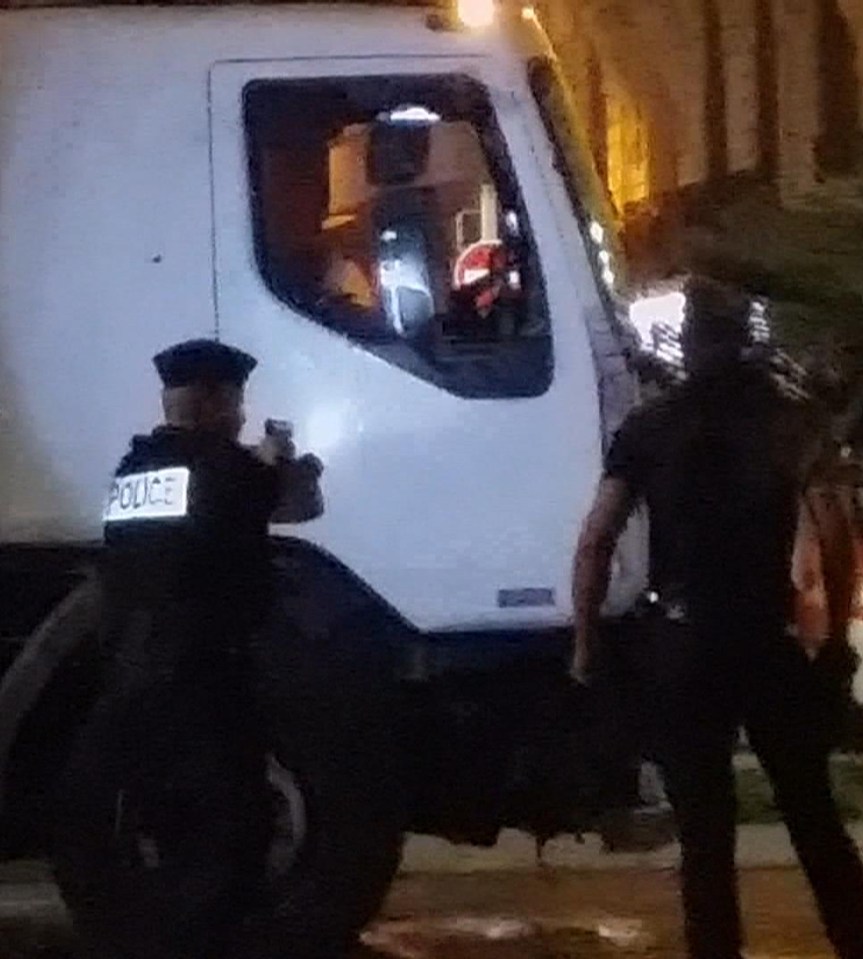 Brave police shoot the driver of the lorry that had just killed scores of revellers at a Bastille Day celebration in Nice