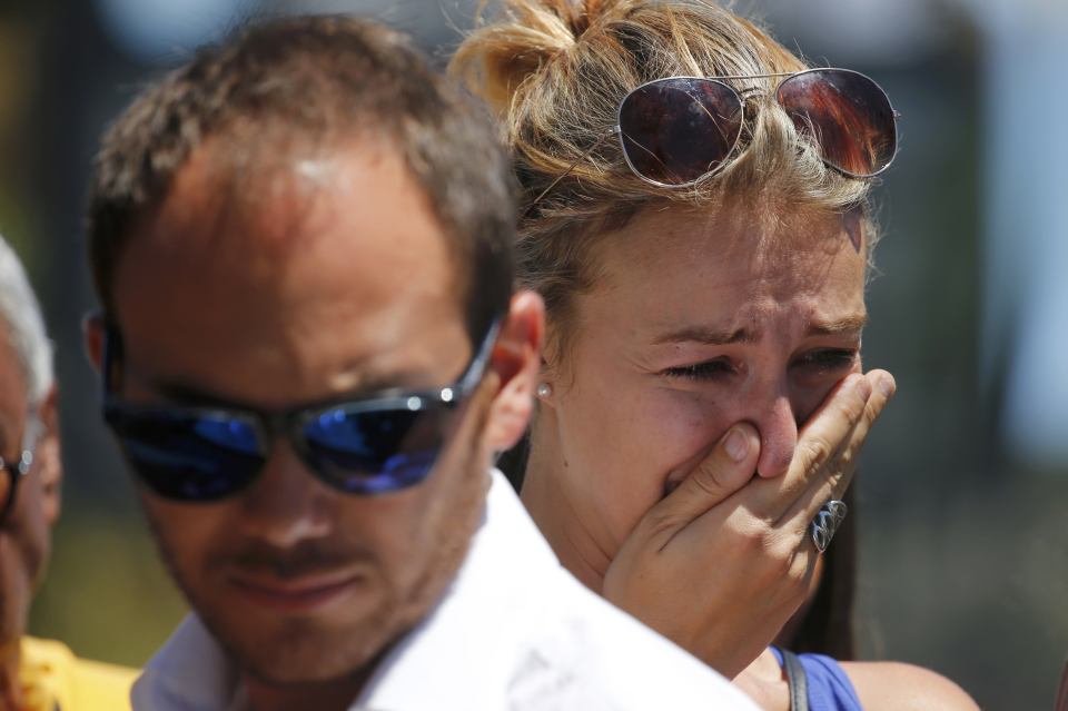 People have been reduced to tears at vigils for the Nice terror attack