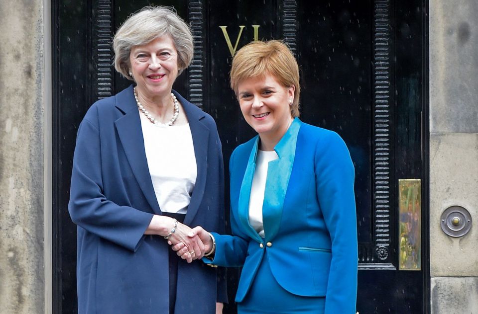 Theresa May Nicola Sturgeon