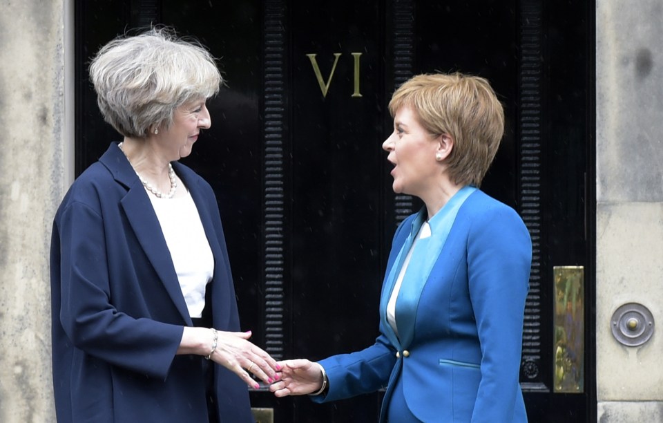 Theresa May and Nicola Sturgeon 