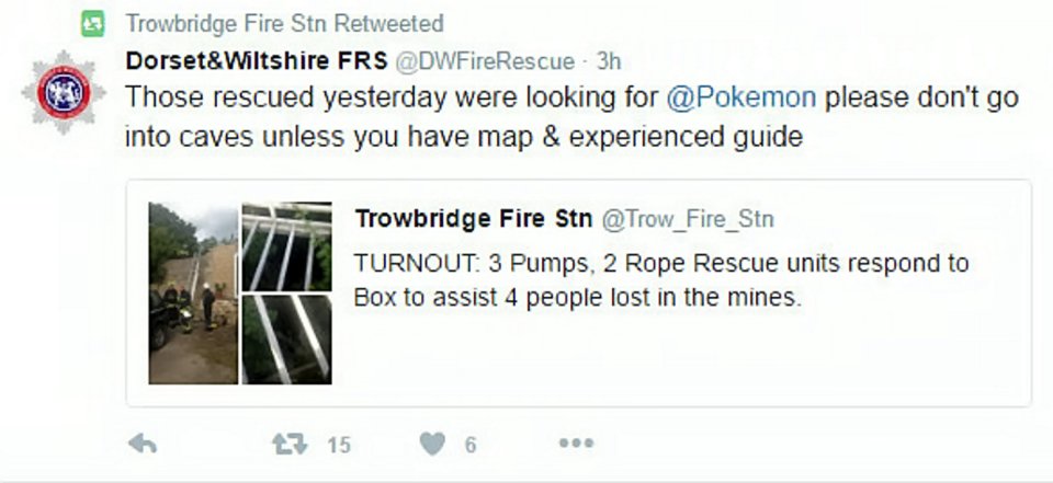 Fire service tweet