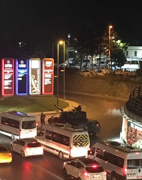 Tanks have been seen outside of the airport