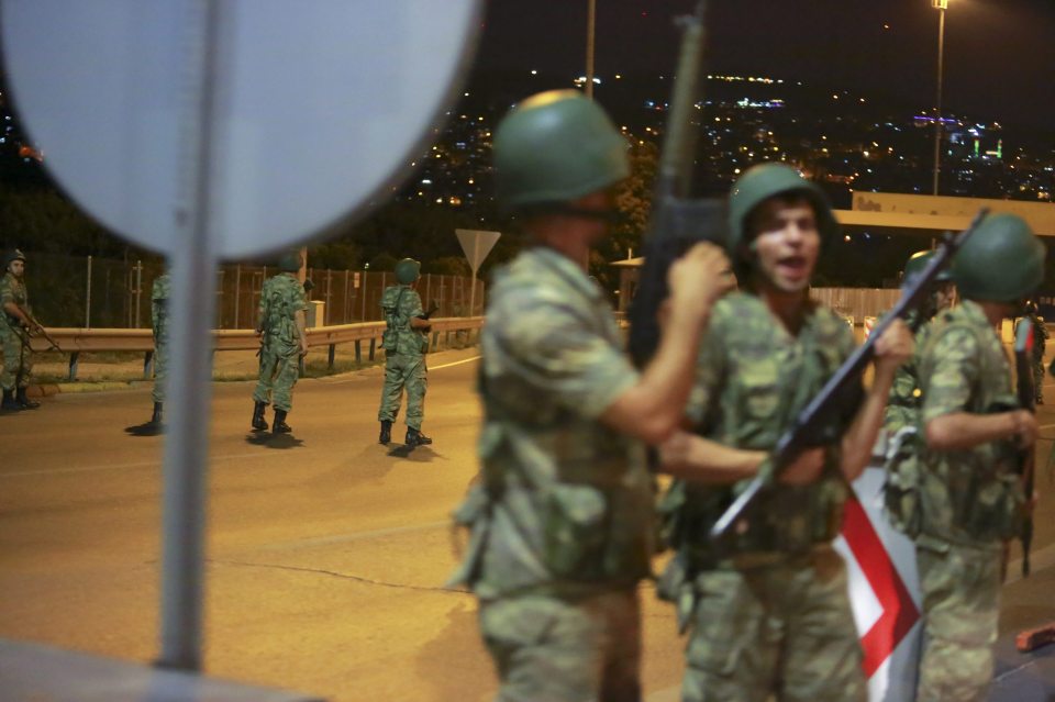 Turkish military block access to the Bosphorus bridge, which links the city's European and Asian sides