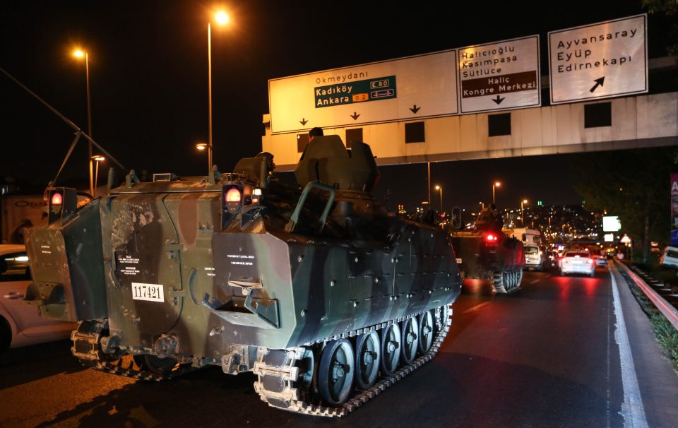 Heavy gunfire has occurred around prominent areas of Istanbul and Ataturk 
