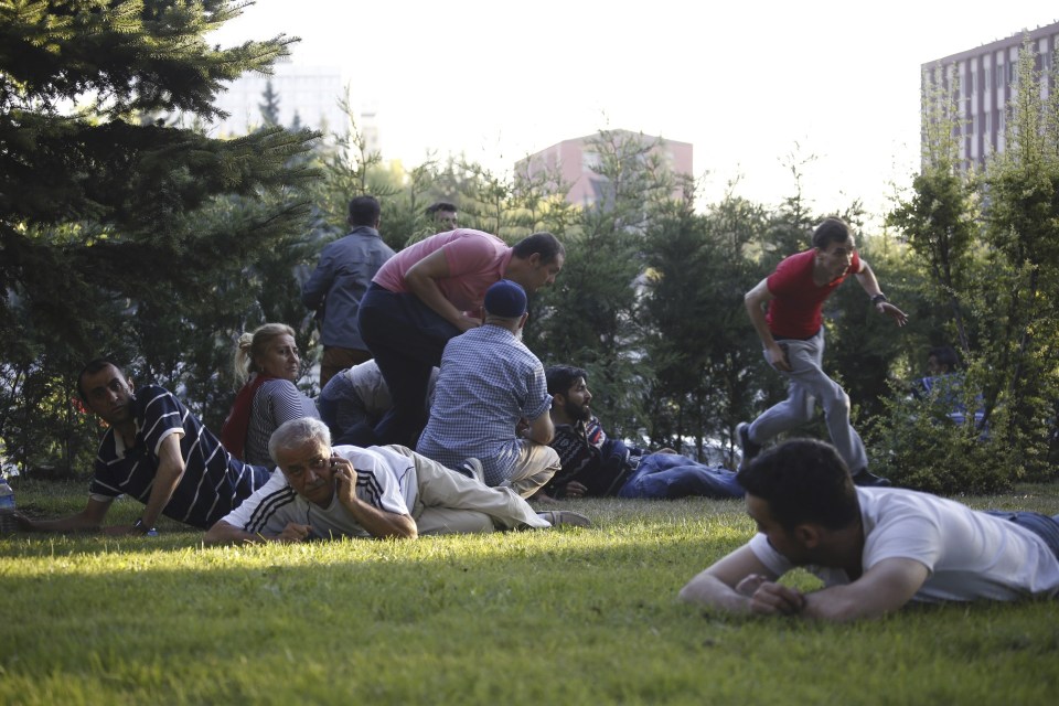 Today shots were fired in Ankara, prompting residents to drop to the ground