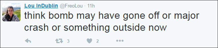 This tourist thought she heard an explosion outside her hotel
