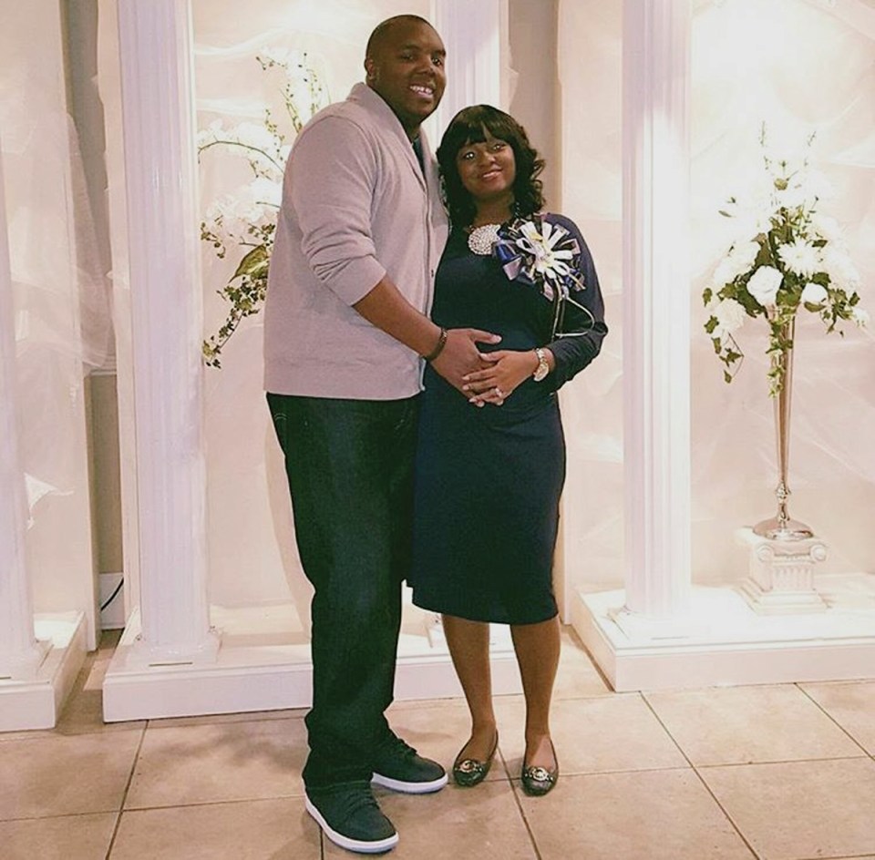 Trenisha Jackson with her husband Montrell Jackson. He was the third man killed in the deadly attack in Louisiana