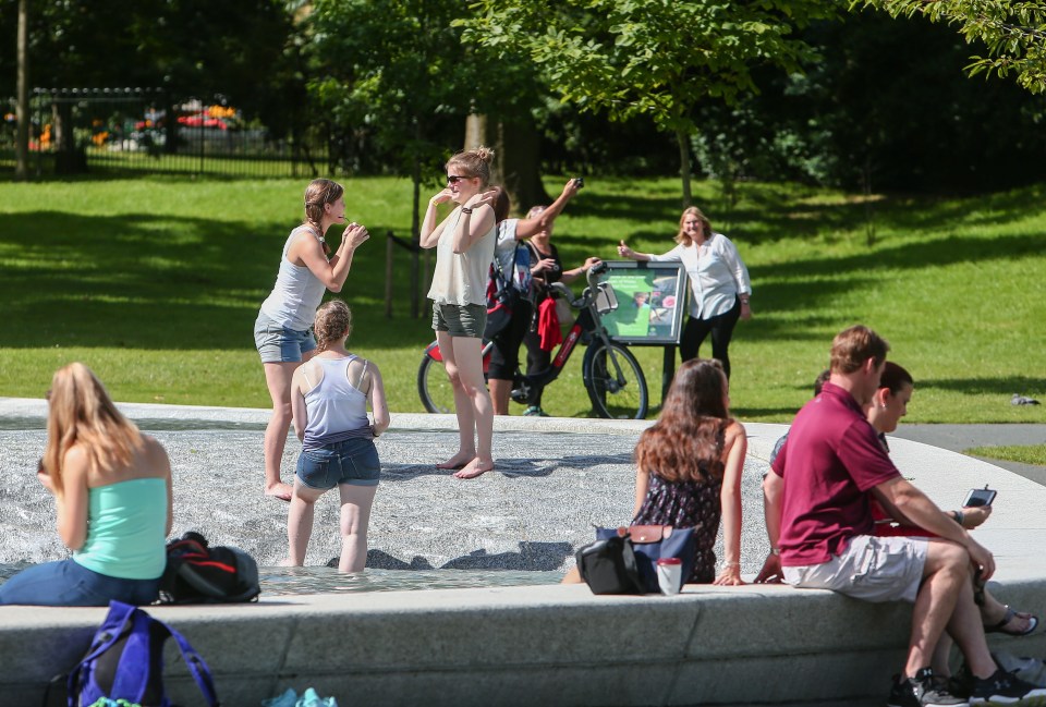 Londoners and tourists take advantage of the hot summer weather on Hampstead Heath and in Hyde Park 