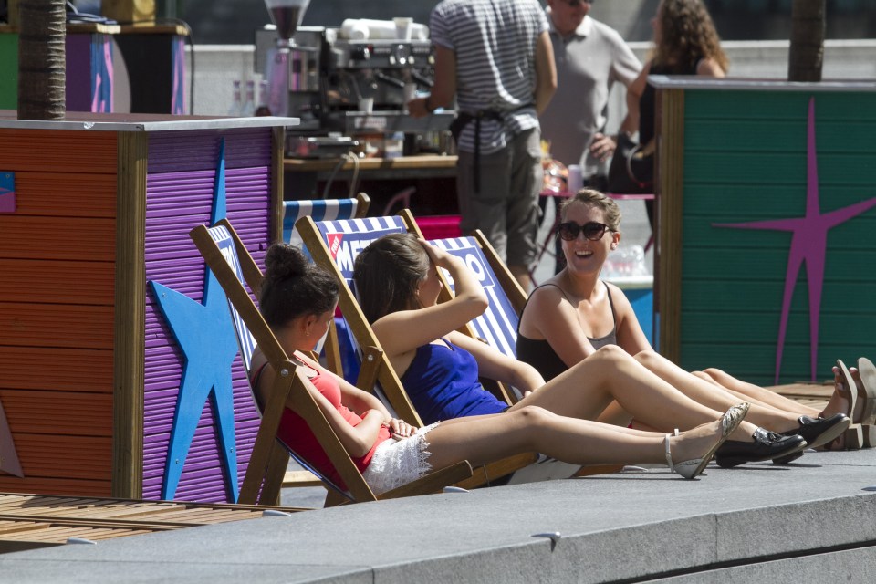 Others relaxed in deck chairs in central London with friends as summer finally arrived in the UK