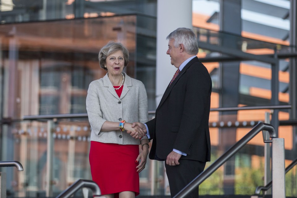 Theresa May and Carwyn Jones