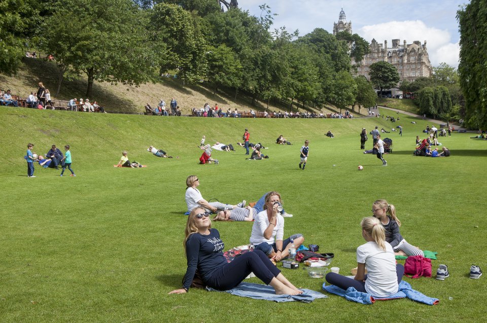 And others sit in Edinburgh's Princes Street Gardens