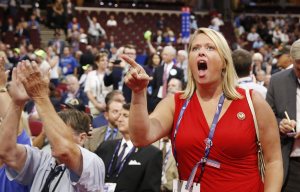 Chaos descends on Republican National Convention as anti-Trump delegates try to air grievances