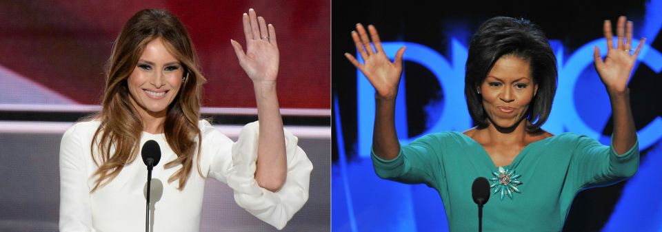 Melania Trump and Michelle Obama