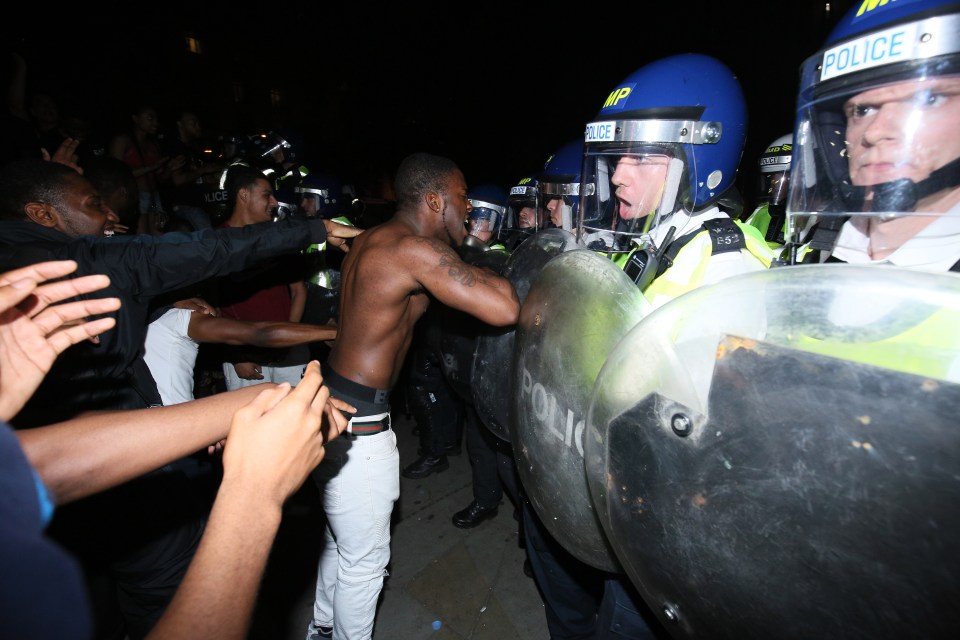 The police presence made revellers hostile 
