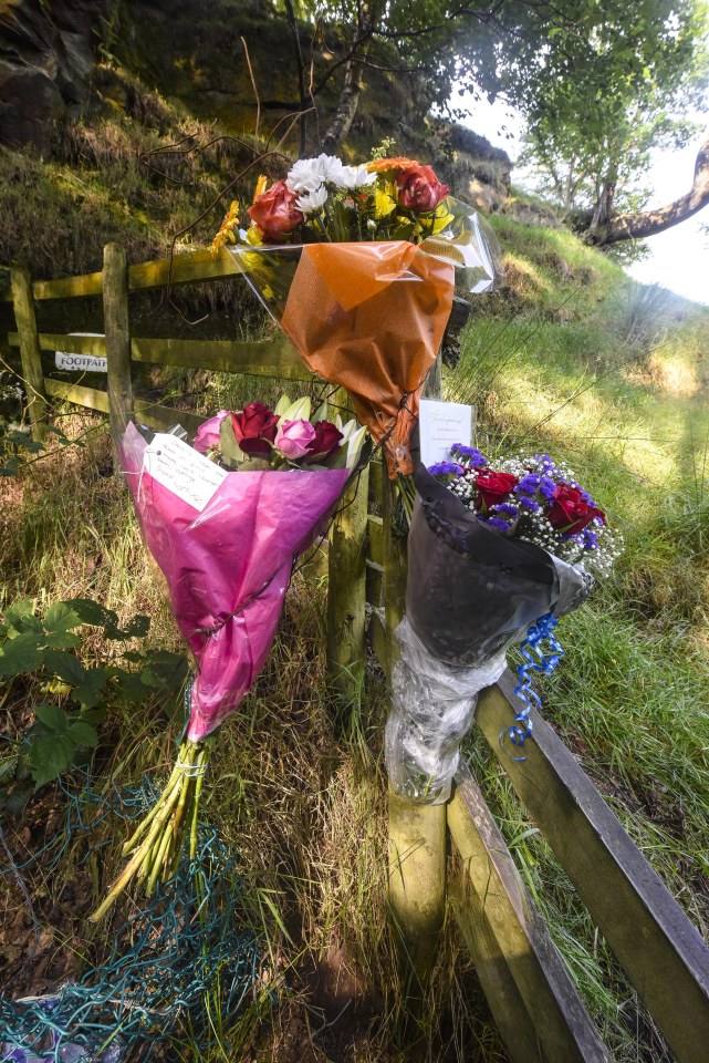 Flowers have been left at the scene where the boy's body was pulled from the water