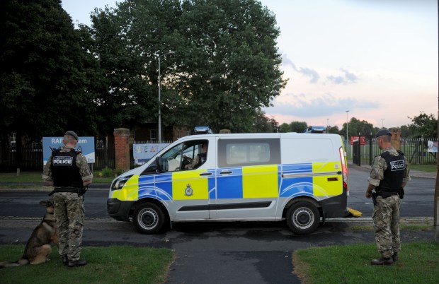 Officers at the barracks were reportedly held in a secure bunker following the shocking episode