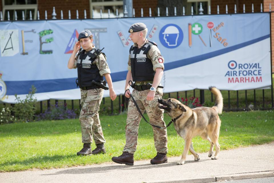 Security was tightened at RAF Marham in Norfolk as people arrive for Family Day at the base on Thursday