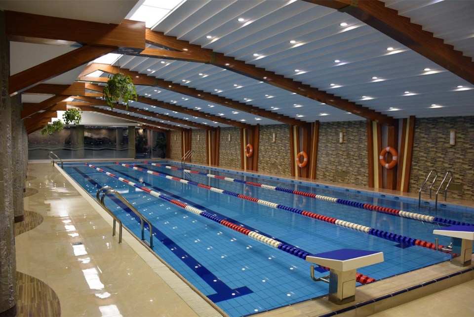 Damp squib... A giant North Korean hotel set up to cater for the rush of expected guests resembles a ghost-town, with its indoor swimming pool completely empty