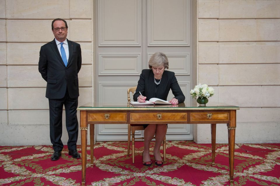 Today the new PM Theresa May signed a book of condolences for the victims of the Nice attack 