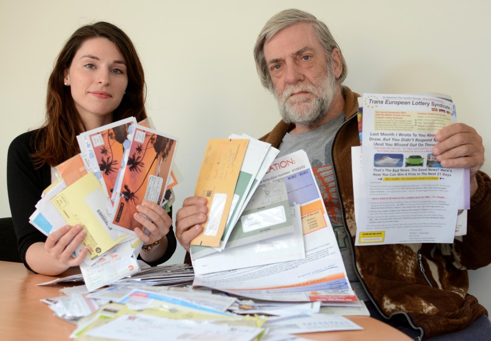 Since then he has been inundated with scam mail and has received help from Trading Standards