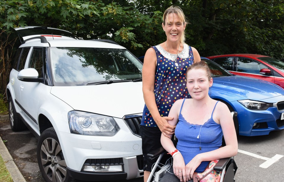 MUM CAMPS IN CAR FOR FIVE WEEKS TO BE WITH SICK DAUGHTER