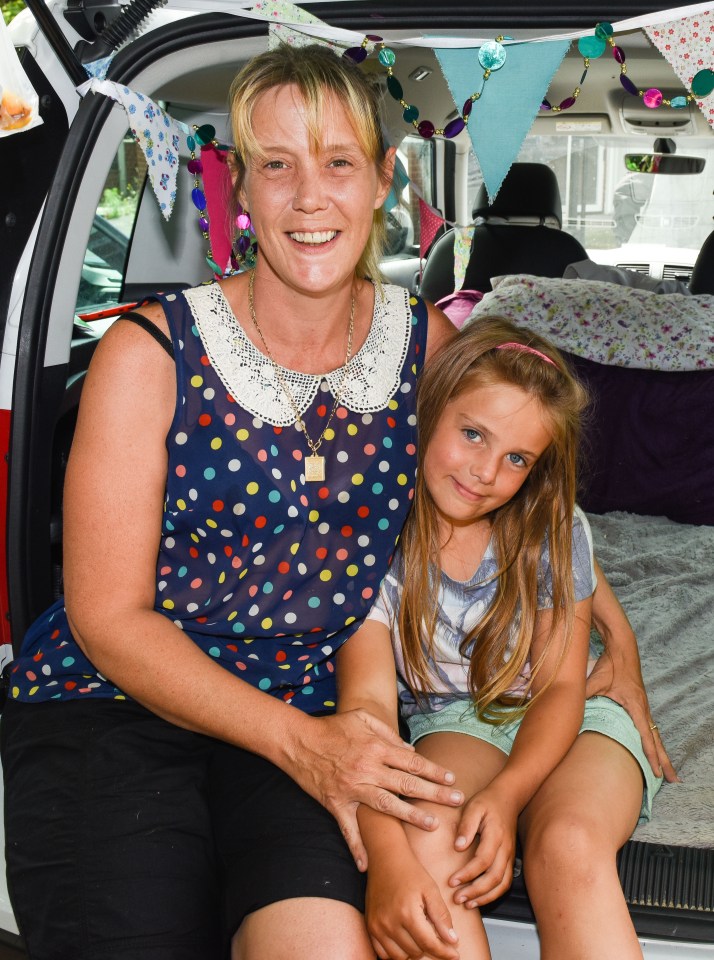 MUM CAMPS IN CAR FOR FIVE WEEKS TO BE WITH SICK DAUGHTER