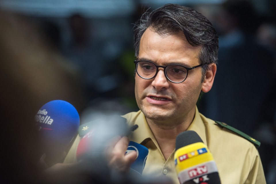 Munich Police Chief of Marcus Da Gloria Martins at a press conference earlier today