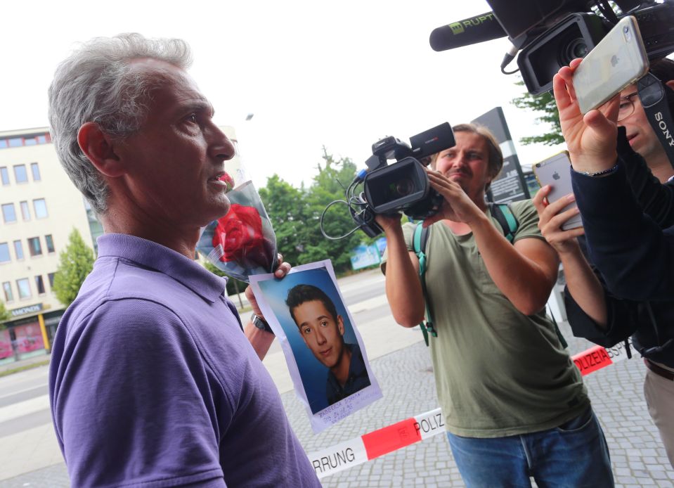 Naim Zabergja was one of the first to arrive at the scene of Fridays shooting yesterday to reveal that his son had died