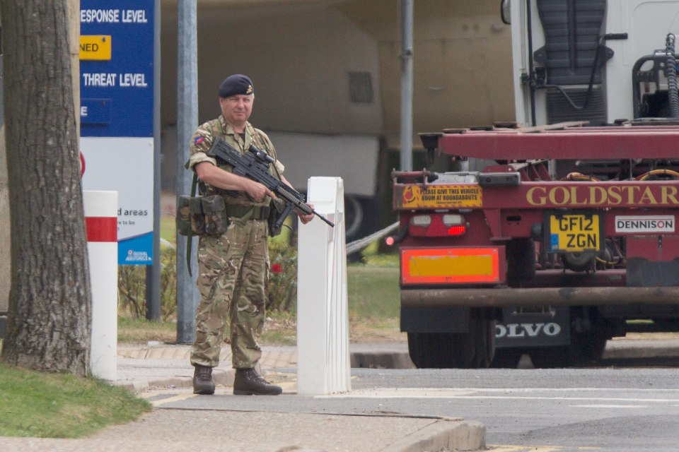 Police are carrying out patrols at the RAF base in Marham after an attempted kidnap plot 