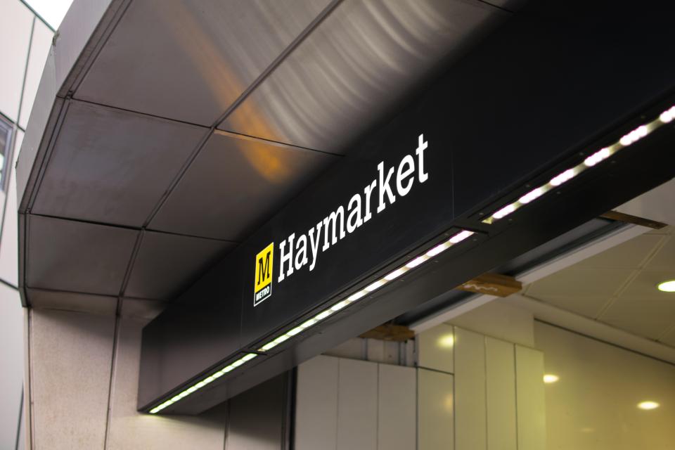 Haymarket Metro station at Newcastle upon Tyne