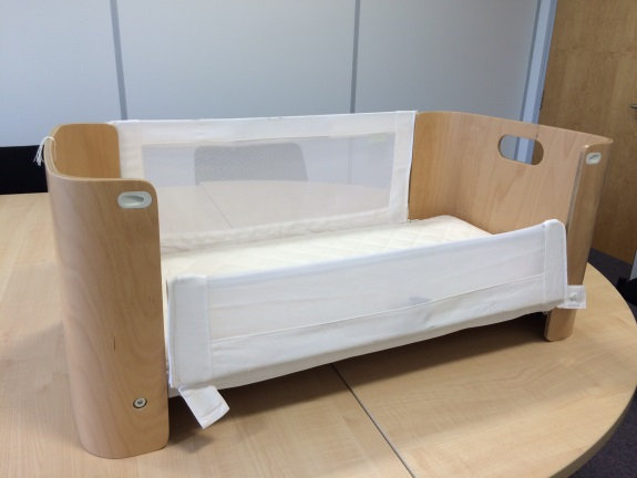This is a picture of the 'dangerous' crib which a coroner linked to baby Grace's death 