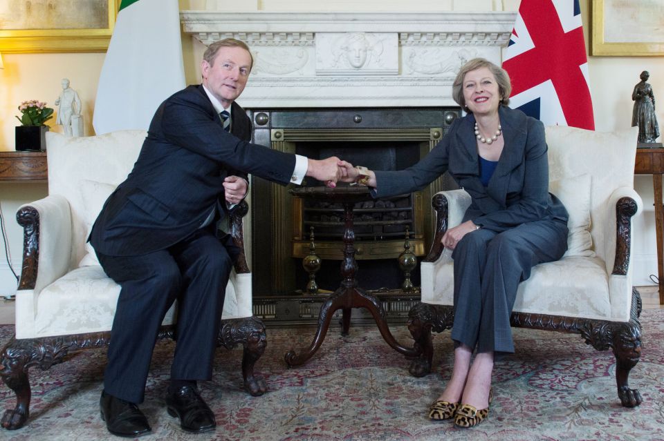 Theresa May and Enda Kenny