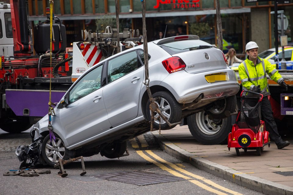 Her vehicle was left badly damaged by the horror crash