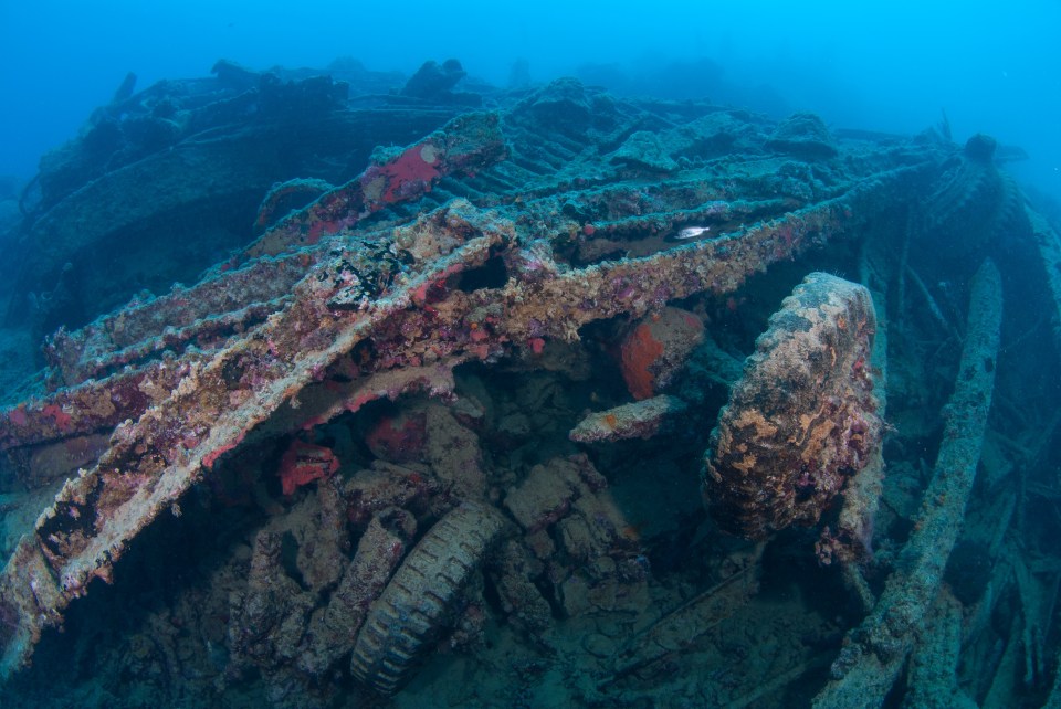 Machinery, vehicles and even clothes were dumped into the ocean
