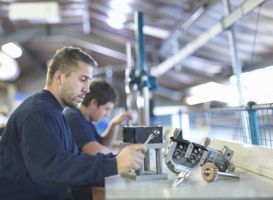 Production line in factory