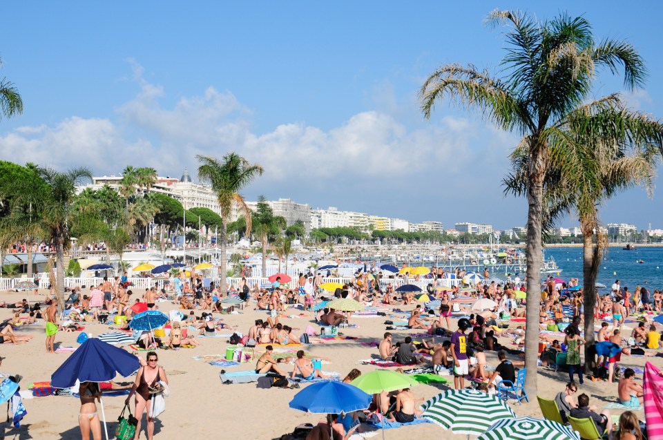 Strand bei Cannes, Cote d Azur, Frankreich