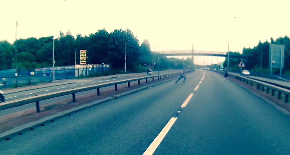 But the teenager is then spotted trying to make the dangerous crossing on foot