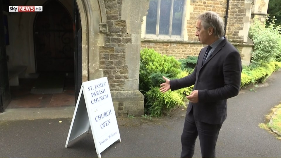 Reporter Martin Brunt has a bit of an Alan Partridge moment on Sky News