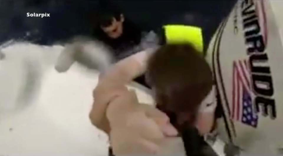 The British tourists floating in the sea were rescued by a fishing boat