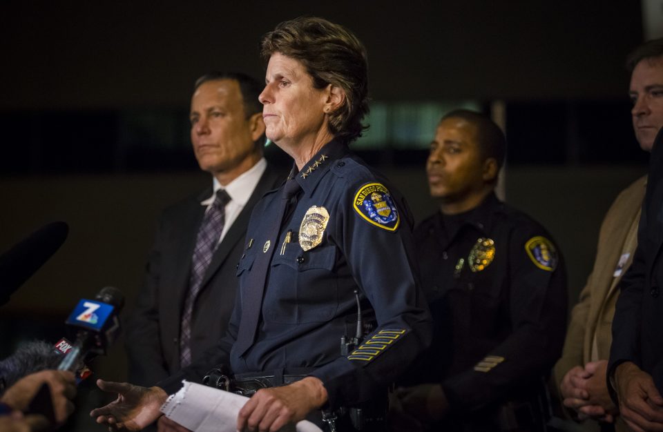 The police chief asked people to pray for the families of the officers involved
