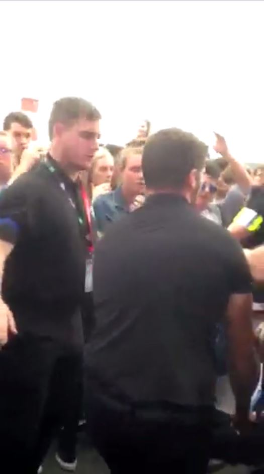 The terrifying experience saw Anna dragged through the heaving crowd 