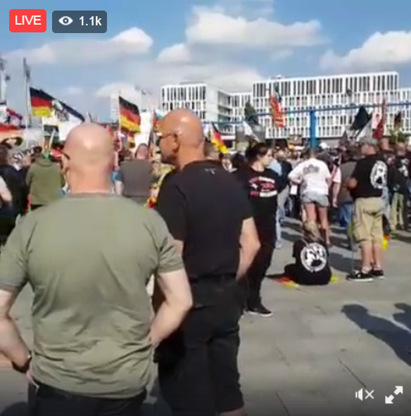 Activists have gathered in Berlin's historic Washington Square to protest the country's immigration policy