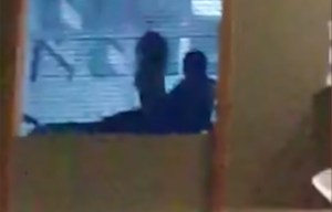 Youngster playing Pokemon Go on his mobile stumbles across couple having sex in office