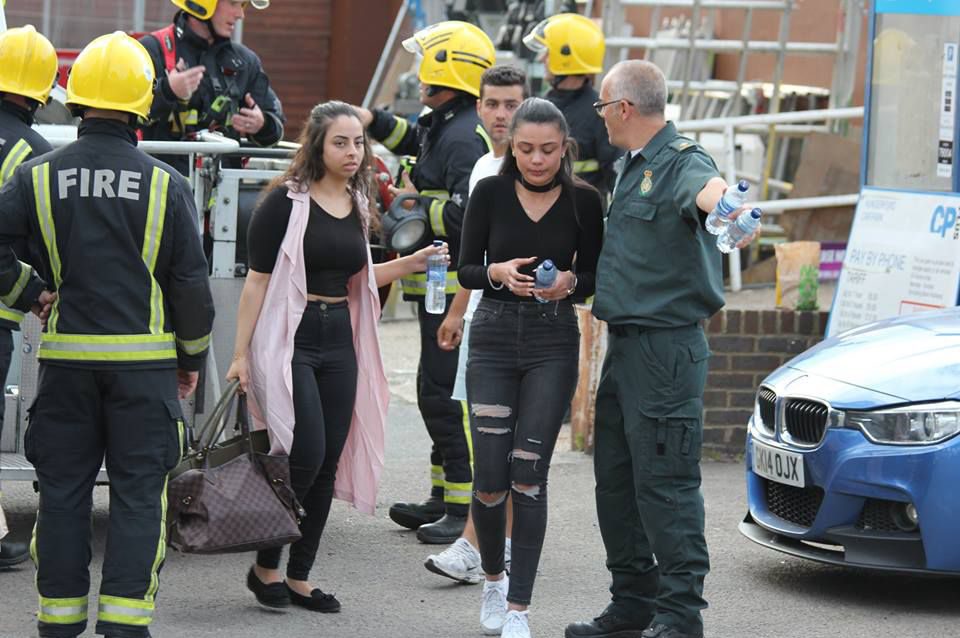 Fire crews said: "Everyone was very relieved to be back on the ground but everyone was very calm."