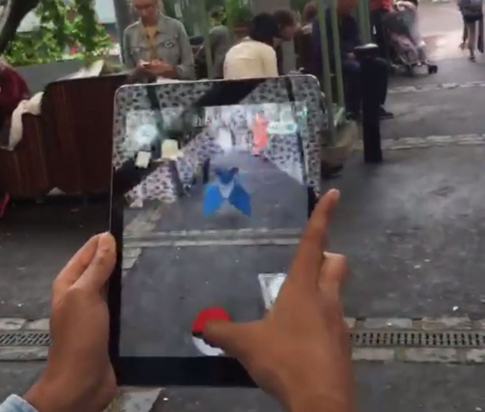 Here's what happens when you encounter a Pokemon - which you can then try to catch