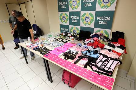 Police arrested a haul of pornographic material