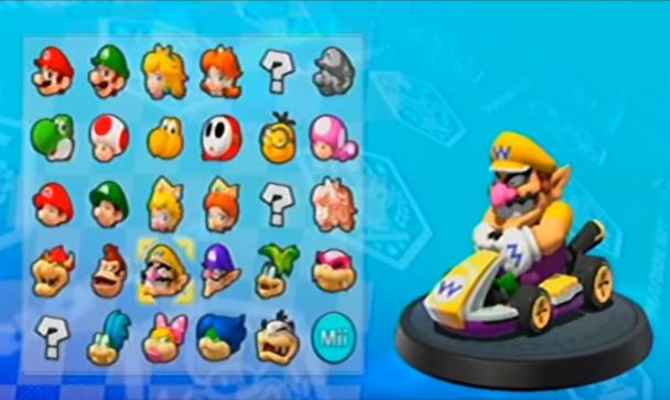 This is the screen in which Wario can be heard saying something which sounds like Sieg Heil 
