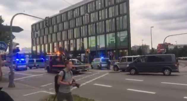 Police were at the OEZ Mall in Munich as reports emerged of shots being fired