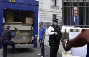 Removal van with 330 flat-pack boxes, 30 rolls of tape and 3 rolls of bubble wrap arrives at No10